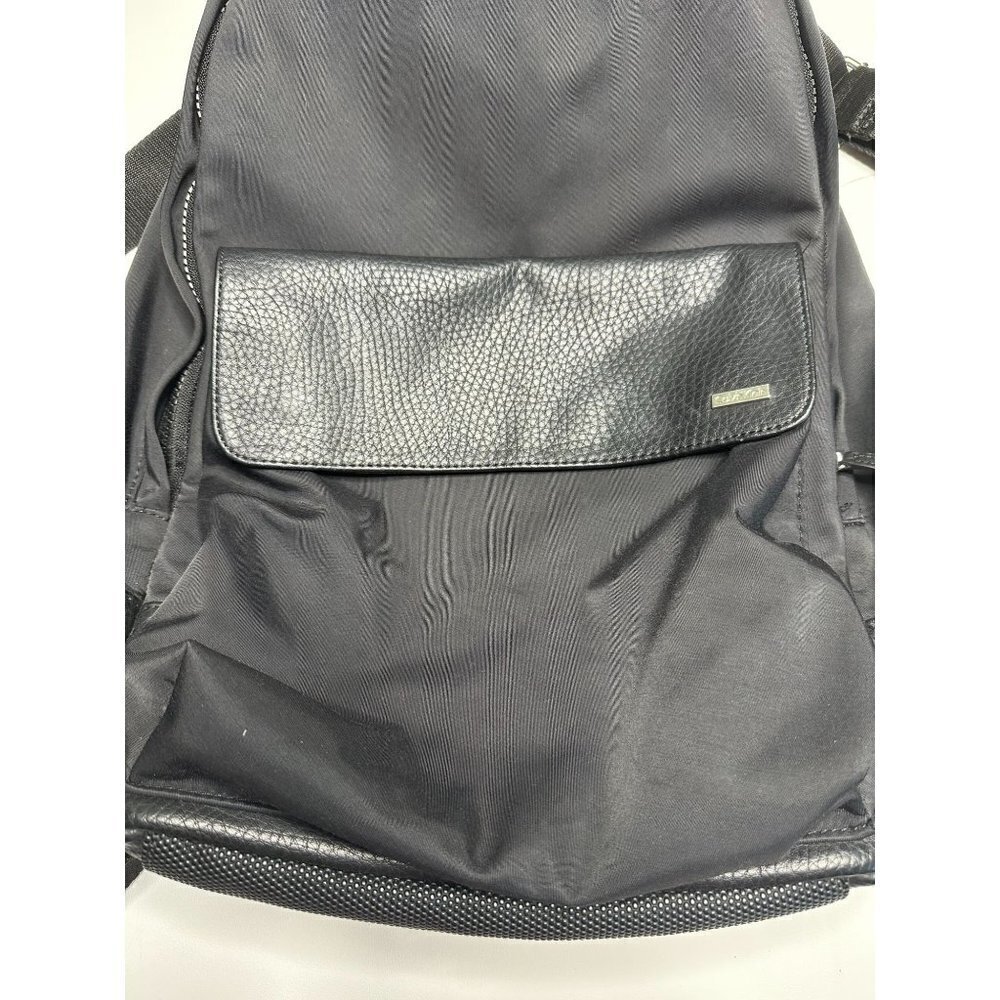 Calvin Klein Unisex backpack, black canvas and leather